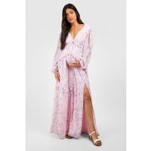 Maternité - Robe De Grossesse Longue Fleurie - Lumineux - 40, Lumineux