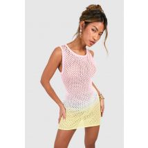 Robe Courte En Crochet - Rose - M, Rose