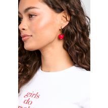 Boucles D'Oreilles Cerises - Rouge - One Size, Rouge