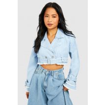 "Petite" - Trench Court En Denim - Lumière Délavée - 40, Lumière Délavée