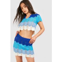 "Petite" - Top En Crochet - Bleu - S, Bleu
