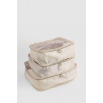 Lot De 3 Cubes De Rangement Pour Valise - Nude - One Size, Nude