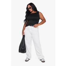 Grande Taille - Jean Droit - Blanc - 50, Blanc