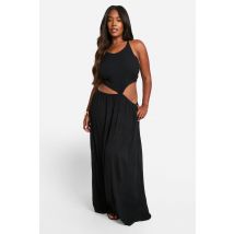 Grande Taille - Robe Longue À Découpes Et Dos Nu - Noir - 50, Noir