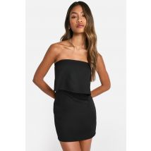 Robe Courte Cintrée À Bretelles - Noir - 42, Noir