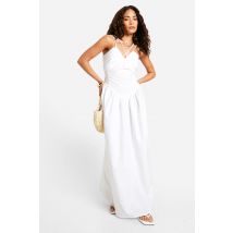 "Petite" - Robe Longue À Taille Basse - Blanc - 42, Blanc