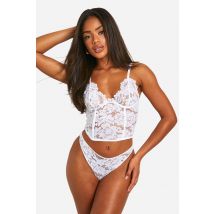 Corset En Dentelle À Armatures - Blanc - L, Blanc