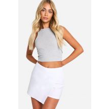 Jupe-Short Unie - Blanc - 34, Blanc