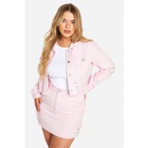Grande Taille - Veste En Crochet - Rose - 44, Rose