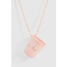 Collier À Perles Et Verre - Rose Clair - One Size, Rose Clair