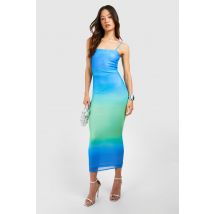 "Tall" - Robe Mi-Longue En Mesh - Bleu - 38, Bleu