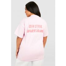 Grande Taille - T-Shirt À Slogan Brooklyn - Rose Clair - 50, Rose Clair