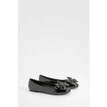 Ballerines À Nœud Et Bout Rond - Noir - 36, Noir