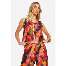 Top Tie Dye Noué - Orange - 40, Orange