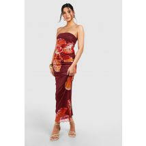 Robe Longue En Mesh À Imprimé Tropical - Multicolore - 40, Multicolore