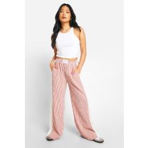 "Petite" - Pantalon Texturé À Rayures - Rouge - 34, Rouge