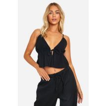 Top À Bretelles Et Attaches - Noir - 38, Noir