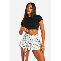 Short Taille Haute À Pois - Blanc - 34, Blanc