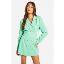 Robe Blazer Nouée - Vert Émeraude - 38, Vert Émeraude