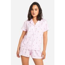 Ensemble De Pyjama À Imprimé Cerise Avec Short - Rose - 38, Rose