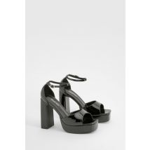 Chaussures À Talon Et Plateforme - Noir - 38, Noir