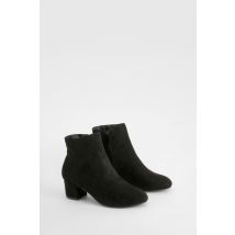 Bottines Basiques À Talon Carré - Noir - 38, Noir
