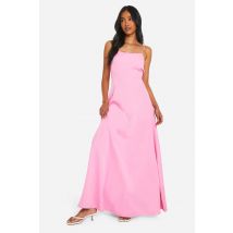 Robe Longue À Bretelles Dans Le Dos - Rose - 40, Rose