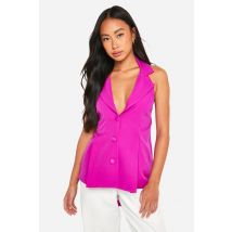 Gilet À Coutures Apparentes - Rouge Sang - 44, Rouge Sang