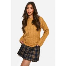 Pull Oversize Côtelé - Jaune Moutarde - S, Jaune Moutarde