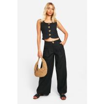 Pantalon Plissé - Noir - 38, Noir