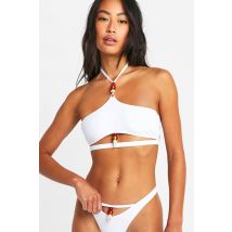 Haut De Maillot À Détails En Coquillages Et Perles - Blanc - 34, Blanc