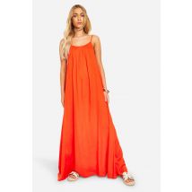 Robe Longue Plissée - Orange - 36, Orange