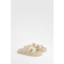 Claquettes À Découpe - Beige - 40, Beige
