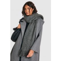 Foulard En Maille - Gris - One Size, Gris