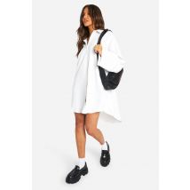 Robe Chemise À Manches Larges - Blanc - 36, Blanc