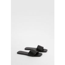 Sandales Matelassées - Noir - 39, Noir