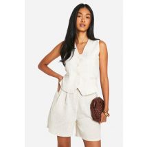 Gilet De Costume À Coutures Apparentes - Blanc - S, Blanc