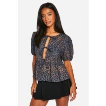 "Petite" - Blouse Léopard Nouée - Imprimé Animal - 34, Imprimé Animal