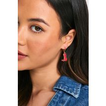 Boucles D'Oreilles Santiags - Rouge - One Size, Rouge