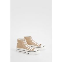 Baskets Montantes À Plateforme - Beige - 37, Beige