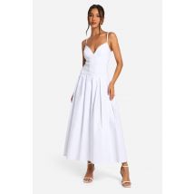 Robe Champêtre À Volants - Blanc - 36, Blanc