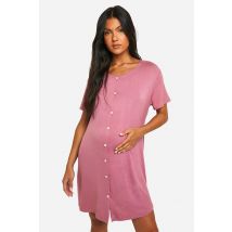 Maternité - Nuisette De Grossesse Boutonnée - Mauve - 38, Mauve