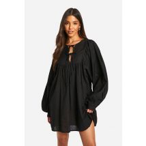 Robe Babydoll Plumetis - Noir - 44, Noir