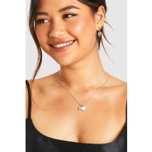 Collier À Pendentif Cœur En Émail - Gris - Argent - One Size, Gris - Argent