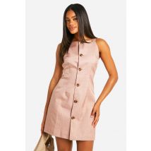 Robe Habillée Boutonnée - Rose - 46, Rose