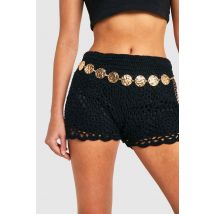 Ceinture En Métal Brossé - Jaune Or - One Size, Jaune Or