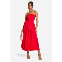 Robe Patineuse Corset Mi-Longue - Rouge - 44, Rouge