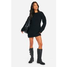 "Petite" - Robe Pull À Dos Nu - Noir - S, Noir