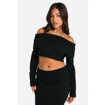 "Petite" - Pull En Maille À Col Bateau - Noir - L, Noir