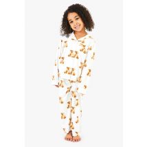 Enfants - Pyjama Familial À Imprimé Ours - Blanc Cassé - 5-6 Yrs, Blanc Cassé